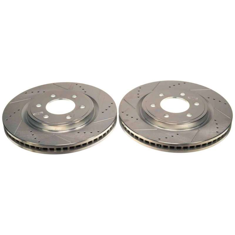 Power Stop 21-22 Ford F-150 Front Drilled & Slotted Rotor (Pair) - AR85207XPR