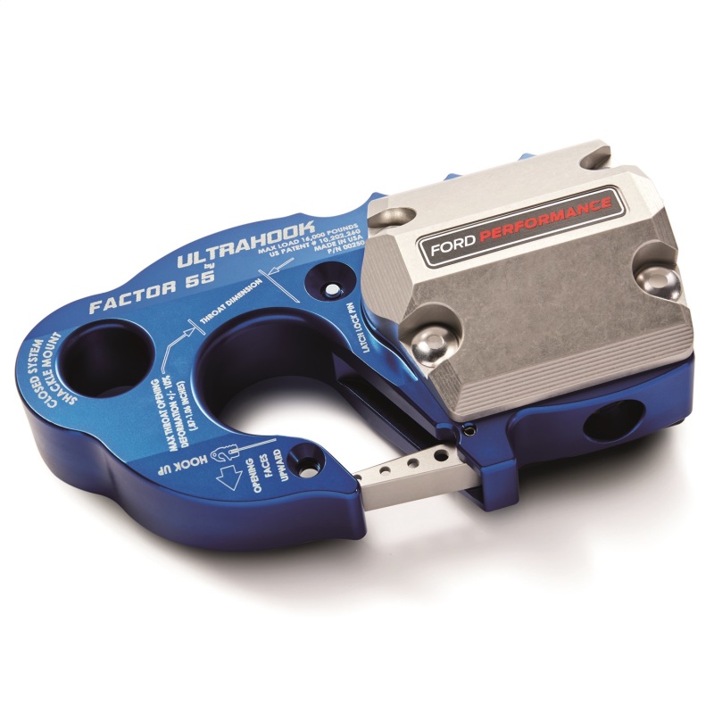 Ford Racing Factor 55 UltraHook w/Rope Guard - Blue - M-1821-UHB