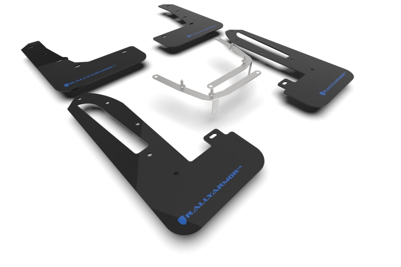 Rally Armor 23-25 Honda Civic Type R Black Mud Flap Light Blue Logo - MF97-UR-BLK-NB