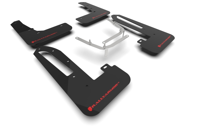 Rally Armor 23-25 Honda Civic Type R Black Mud Flap Red Logo - MF97-UR-BLK-RD