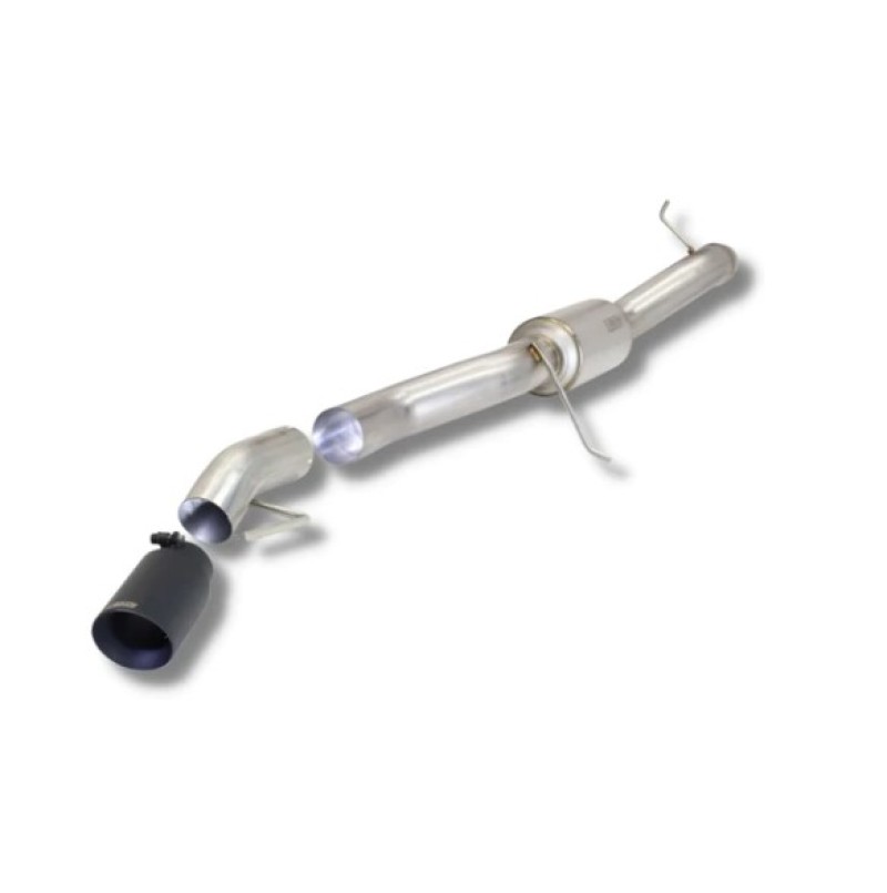 Carven 19-23 Ford Ranger L4 2.3L TR Muffler Over Axle Dump Kit w/ 4in Ceramic Coated Black Tip - CF1009