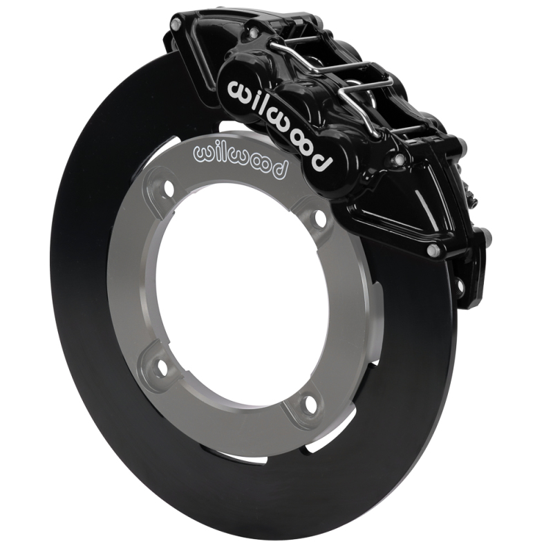 Wilwood 19-22 Honda Talon 1000 Black 6-Piston Front Kit 11.25in - Plain Face Steel Rotors - 140-16626