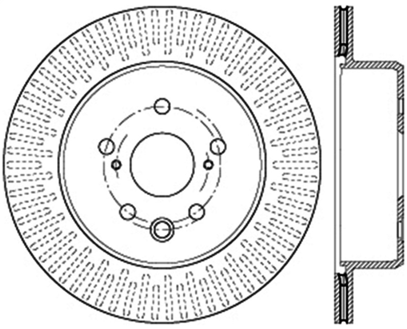 StopTech 13-14 Lexus GS300/350/400/430 Slotted Sport Rear Right Brake Rotor - 126.44189SR