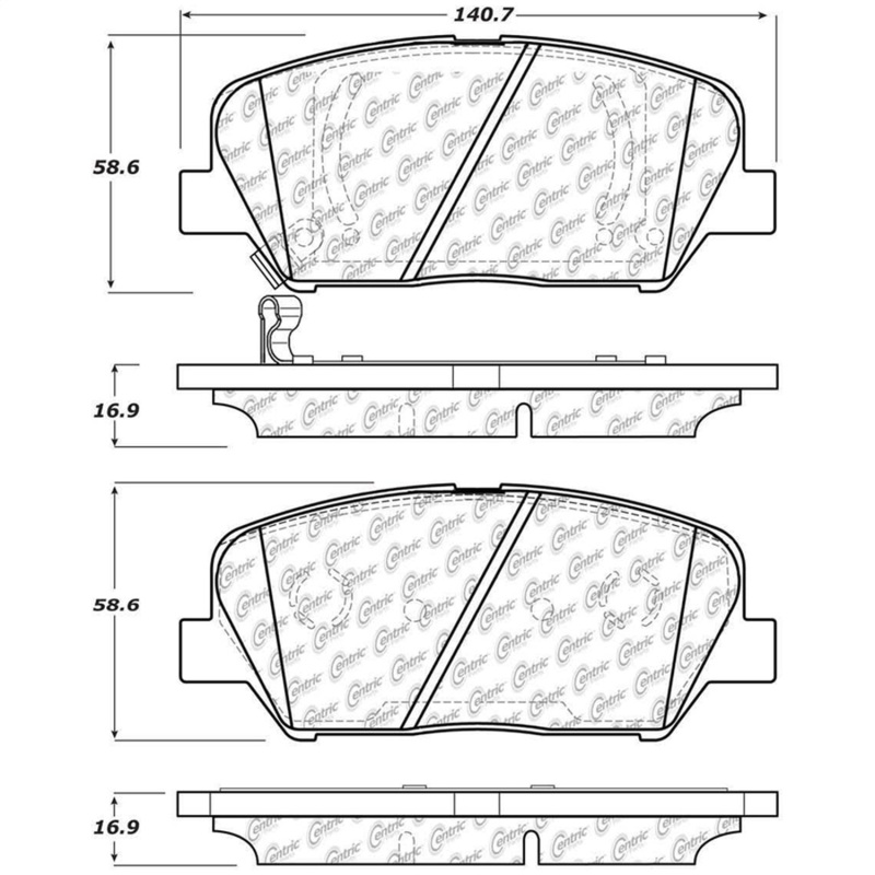 StopTech 11-15 Kia Optima Street Street Touring Front Brake Pads - 308.14130
