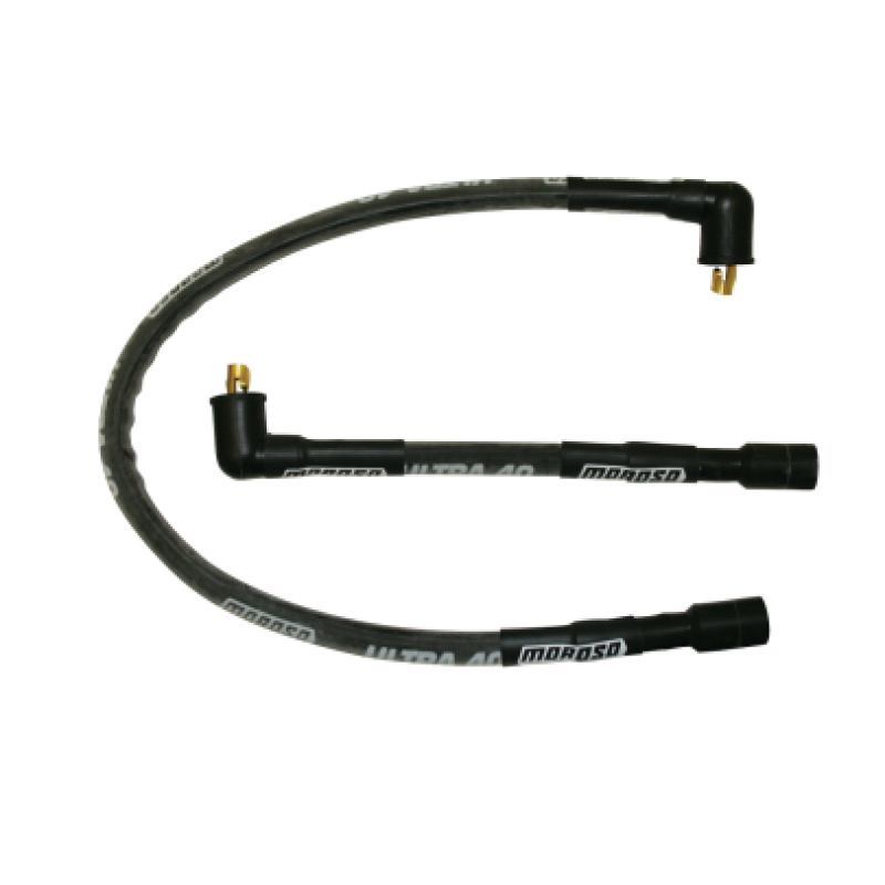 Moroso 85-96 Harley-Davidson FLT/FLHT/FLHR/FLTR/FLHS Sleeved Ultra 40 Wire Set - Black - 28312