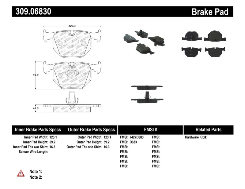 StopTech Performance 01-07 BMW M3 E46 / 00-04 M5 / 04-09 X3 / 00-06 X5 / 1/06-09 Z4 / 9/00-07 330 / - 309.06830
