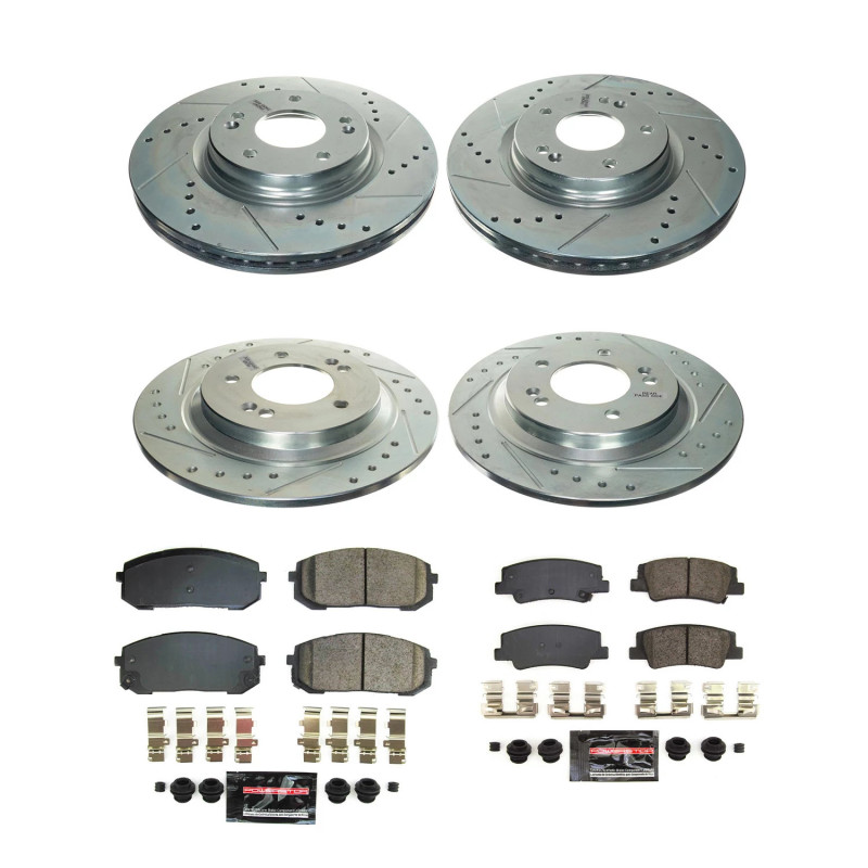 Power Stop 20-22 Hyundai Sonata Front & Rear Z23 Evolution Brake Kit - K8809