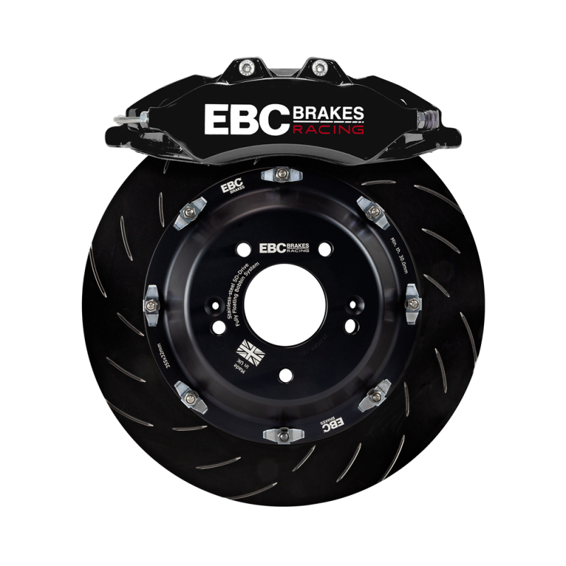 EBC Racing 17-21 Honda Civic Type-R (FK8) Black Apollo-6 Calipers 380mm Rotors Front Big Brake Kit - BBK037BLK-1