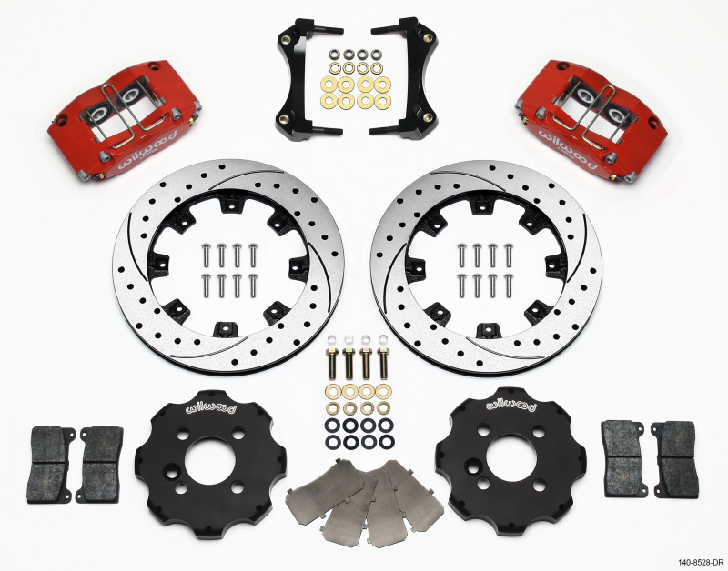 Wilwood Dynapro Radial Front Kit 12.19in Drilled Red Mini Cooper - 140-8528-DR