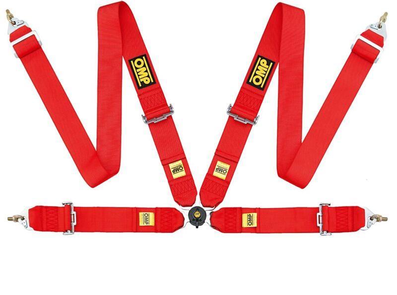 OMP Safety Harness First 3In 4 Points Red Fia 8854/98 - DA0-0801-B01-061