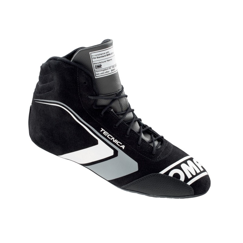 OMP Tecnica Shoes Black/Anthracite - Size 38 (Fia 8856-2018) - IC0-0823-A01-077-38