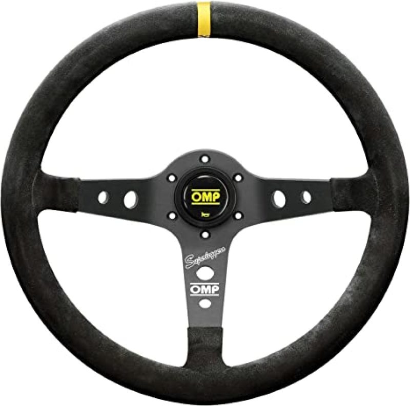 OMP Corsica SuperleggeroSuede Leather 350mm Diameter Steering Wheel Black - OD0-2021-071