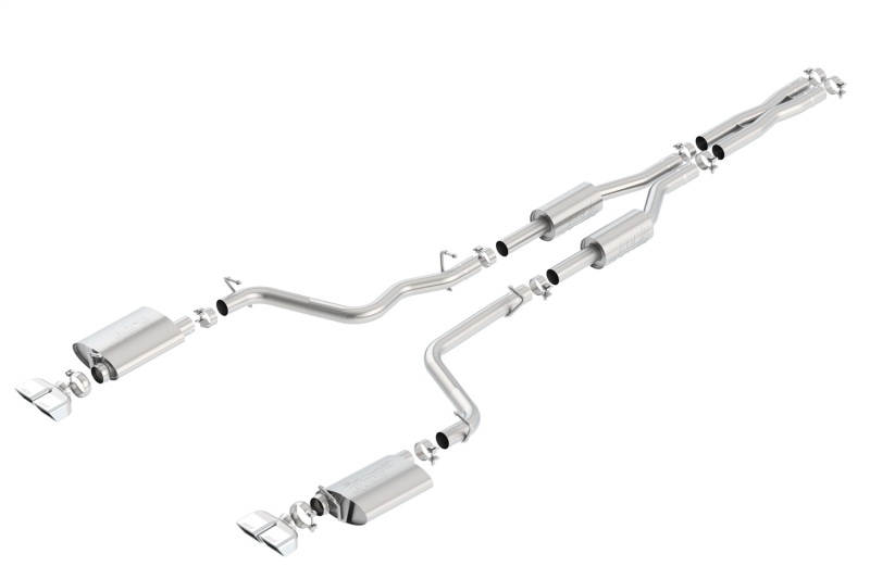 Borla 09-14 Dodge Challenger R/T 5.7L RWD 2Dr. Dual Rctgl. Angle S-Type CB Exhaust - Rear Split Exit - 140707