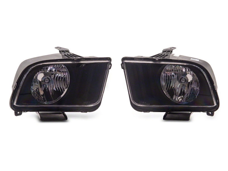 Raxiom 05-09 Ford Mustang Axial Series OEM Style Rep Headlights- Chrome Housing (Clear Lens) - 413414