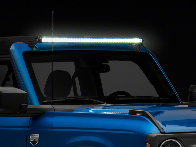 Raxiom 21-23 Ford Bronco Axial 40-In 240w White/Amber Combo LED Light Bar w/ WSHLD Mounting Brackets - FB13197