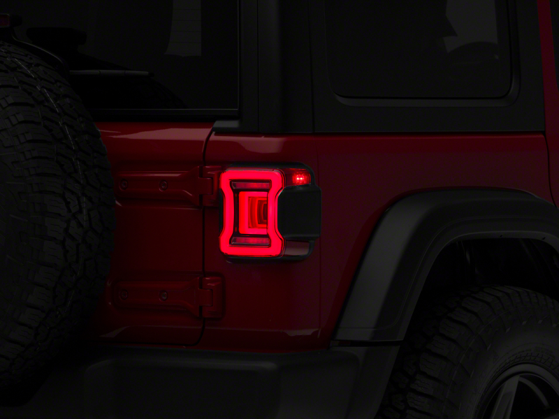 Raxiom 18-23 Jeep Wrangler JL Horizon LED Tail Lights- BlkHousing- Red Lens - J133625-JL