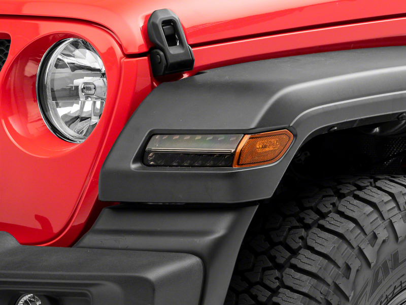 Raxiom 18-23 Jeep Wrangler JL Sport Axial Series SEQL LED Parking/Turn Signal Lights- Smoked - J155019-JL