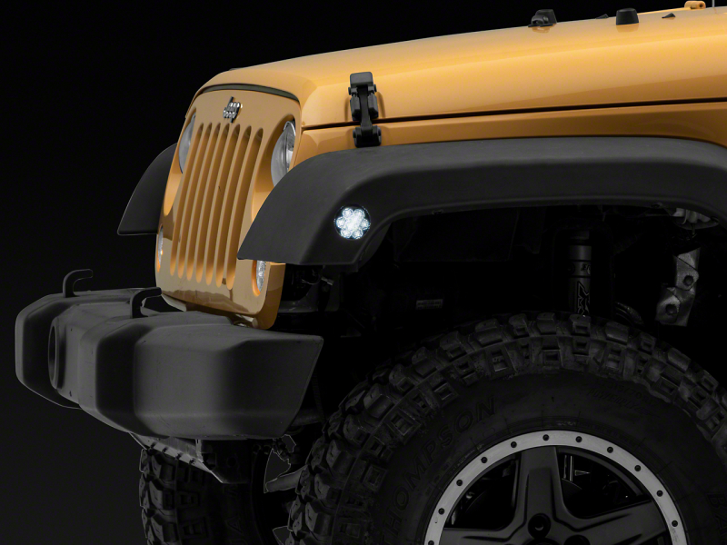Raxiom 07-18 Jeep Wrangler JK Axial Series Whiite LED Side Marker Lights- Smoked - J163060