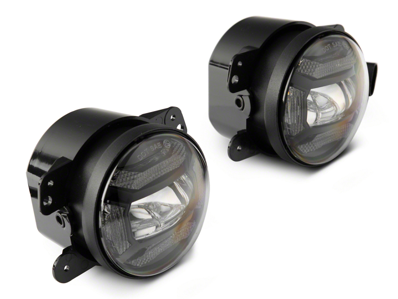 Raxiom 07-18 Jeep Wrangler JK Axial Series 4-In LED Fog Lights- Clear - J167046