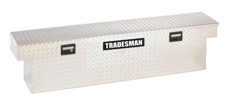 Tradesman Aluminum Single Lid Cross Bed Truck Tool Box (63in.) - Brite - 9300T