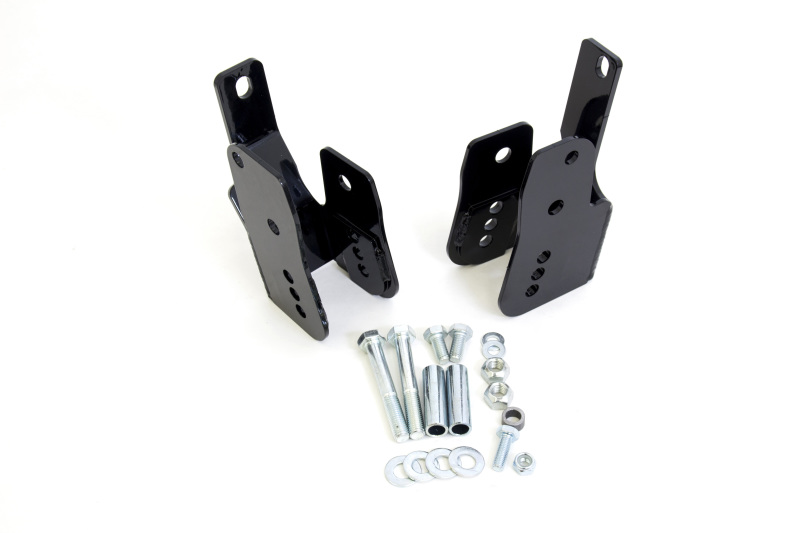 UMI Performance 05-14 Ford Mustang Rear Control Arm Relocation Brackets- Bolt In - 1060-B