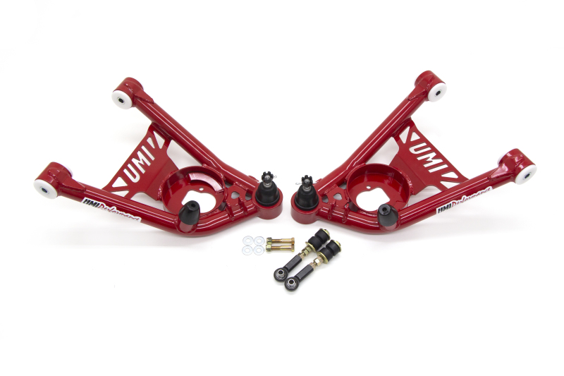 UMI Performance 64-72 GM A-Body Tubular Front Lower A-Arms Delrin 1/2in Taller Ball Joints - 4032-1-R