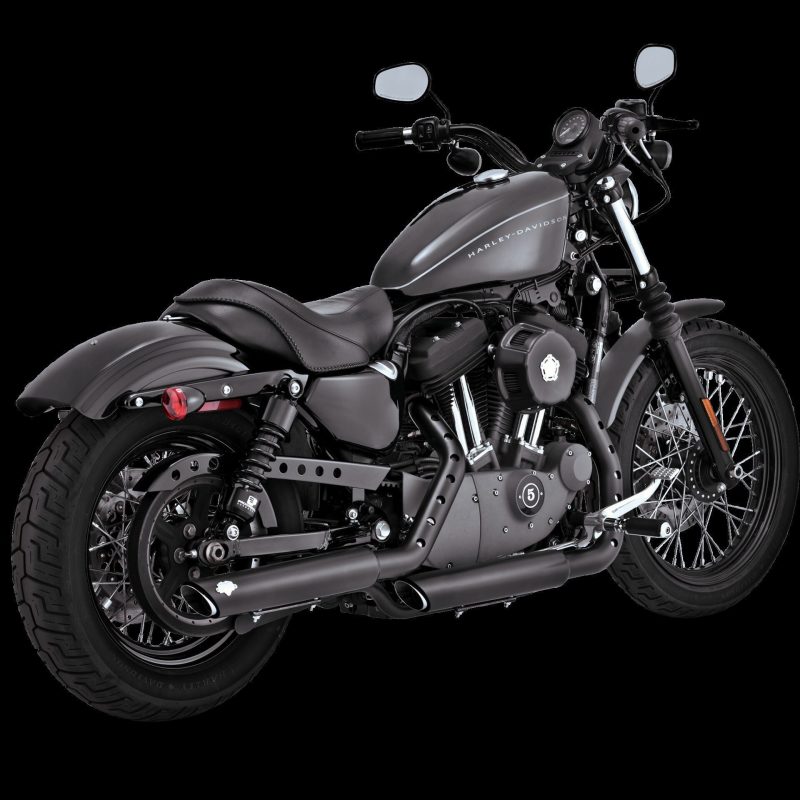Vance & Hines Harley Davidson 04-13 Sportster Twin Slash 3in Slip-Ons Exhaust - 46839