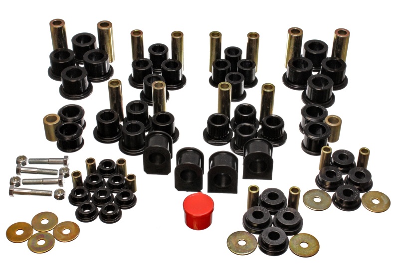 Energy Suspension 99-04 Ford F-250 4WD Superduty Black Hyper-flex Master Bushing Set - 4.18124G