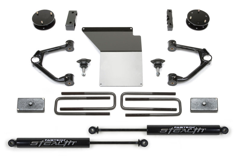 Fabtech 07-18 GM K1500 w/OE Forged UCA 3.5in Budget UCA System w/Rear Stealth Shocks - K1059M