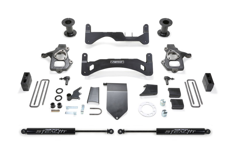 Fabtech 14-18 GM C/K1500 P/U w/oE Alm Or Stmp Stl UCA 6in Basic Sys G2 w/Stealth - K1084M
