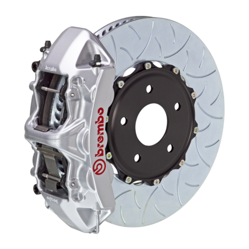 Brembo 12-16 98ster (Excl PCCB) Fr GT BBK 6Pis Cast 350x34 2pc Rotor Slotted Type3-Silver - 1N3.8021A3