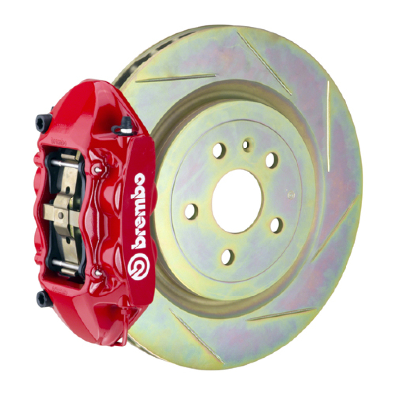 Brembo 08-13 C30 Front GT BBK 4 Piston Cast 336 x28 1pc Rotor Slotted Type-1-Red - 1P5.7001A2