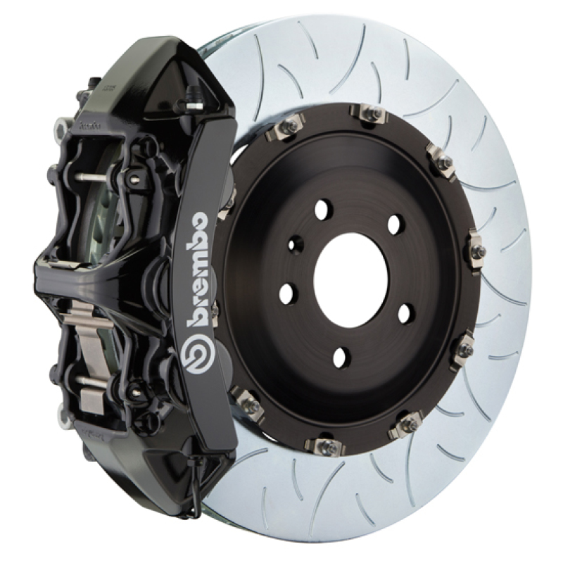 Brembo 15-23 Mustang GT (S550) Front GT BBK 6 Piston Cast 405x34 2pc Rotor Slotted Type-3-Black - 1T3.9504A1