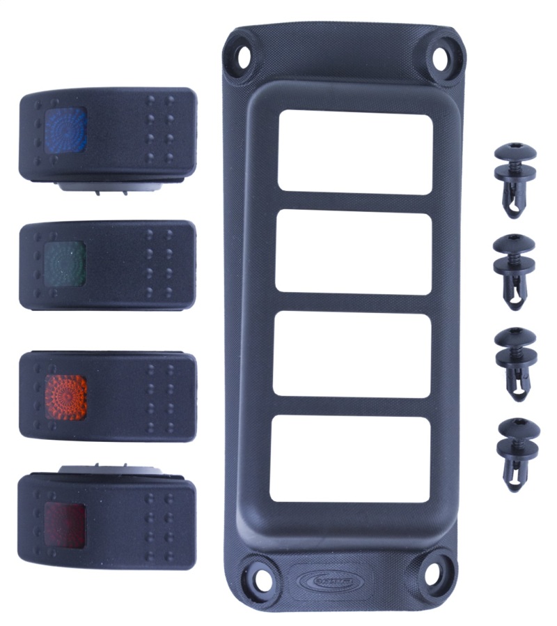 Daystar 2007-2018 Jeep Wrangler JK 2WD/4WD - A-Pillar Rocker Switch Pod (Switches Included) - KJ71056BK