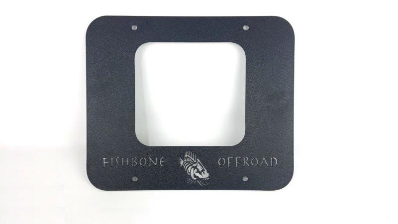 Fishbone Offroad 97-06 Jeep Wrangler TJ Tailgate Plate - Black Textured Powercoat Aluminum - FB31058