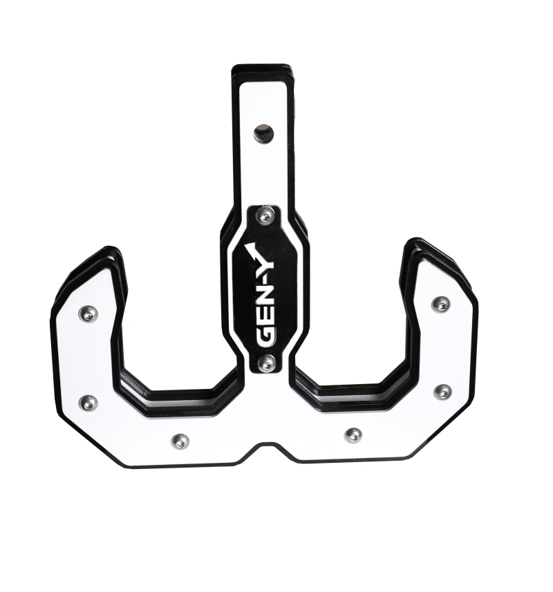 Gen-Y Hulk 2.0 16K Tow Hook 2in Shank - Black/White - GH-0069-W