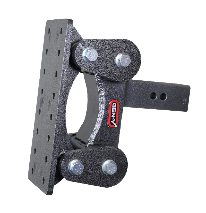 Gen-Y The Boss Torsion-Flex Pintle Plate 2.5in Shank 6.5in Drop 2400lb TW 21K Hitch - GH-1301