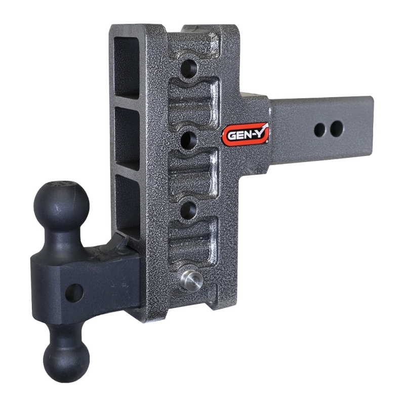 Gen-Y Mega Duty 3in Shank 6in Offset Drop 3500lb TW 32K Hitch w/GH-0161 Dual-Ball - GH-2014