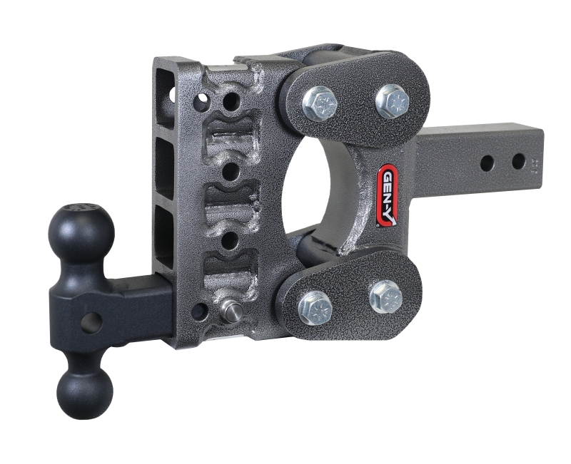 Gen-Y The Boss Torsion-Flex 2.5in Shank 5in Drop 1.1K TW 10K Hitch w/GH-031 Dual-Ball - GH-2314