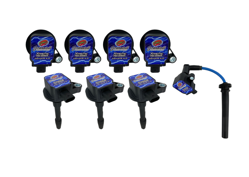 Granatelli 18-23 Ford 5.0L 4V Hi-Perf Coil-On-Plug Wire Conn Kit w/Coil Packs- Blue (65K Volt) - 28-1818SC