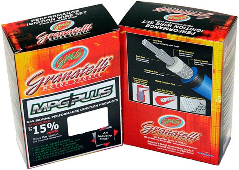 Granatelli 10-14 Ford 6.2L Perf Wire Set w/Inserts/Blue Hi-Temp Jacket/Black Fire Sleeve - 28-2116HTBL