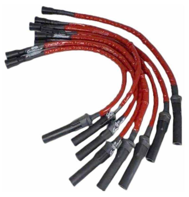 Granatelli 10-14 Ford 6.2L (Incl. Raptor) Ignition Wire Set w/Inserts/Red Hi-Temp Silicone Jacket - 28-2116HTR