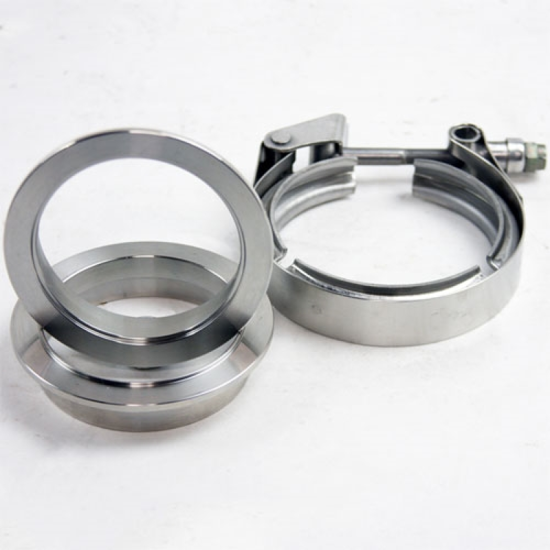 Granatelli 2.0in Mild Steel Mating Male to Female Flanges w/V-Band Clamp - 308520-1M