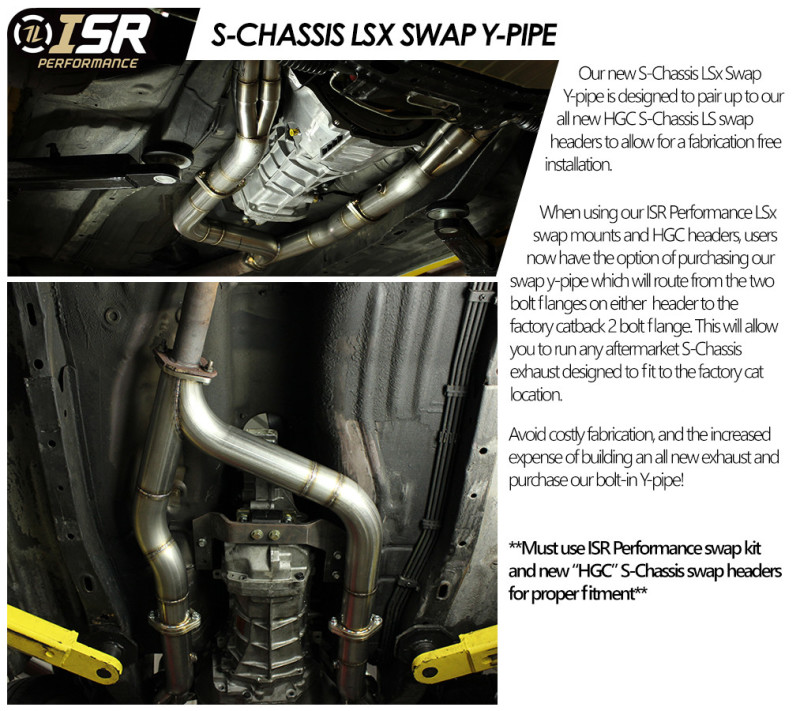 ISR Performance S-Chassis LS Swap Y-Pipe - IS-240LS-Y