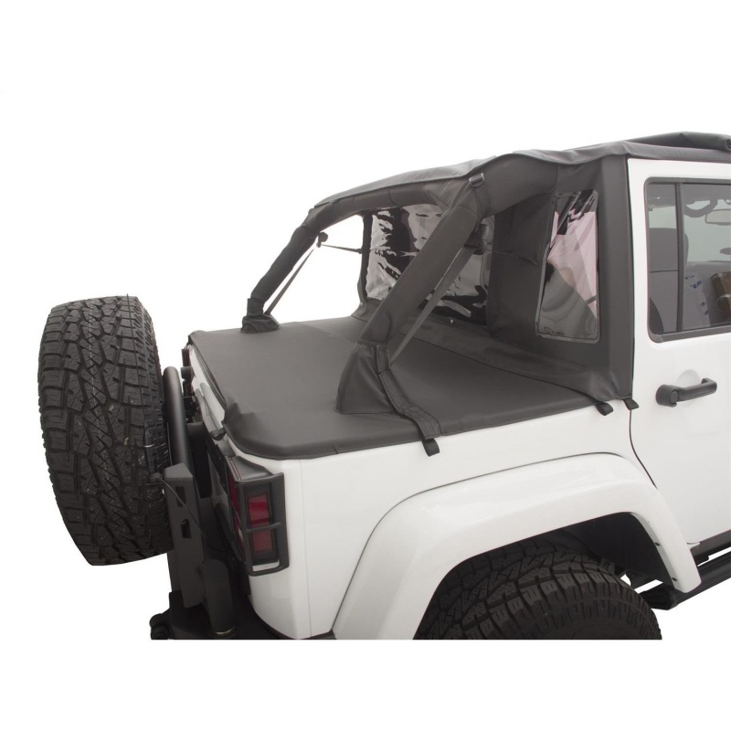 Rampage 2007-2018 Jeep Wrangler(JK) Unlimited 4-Door Trailview Tonneau Top - Black Diamond - 990135