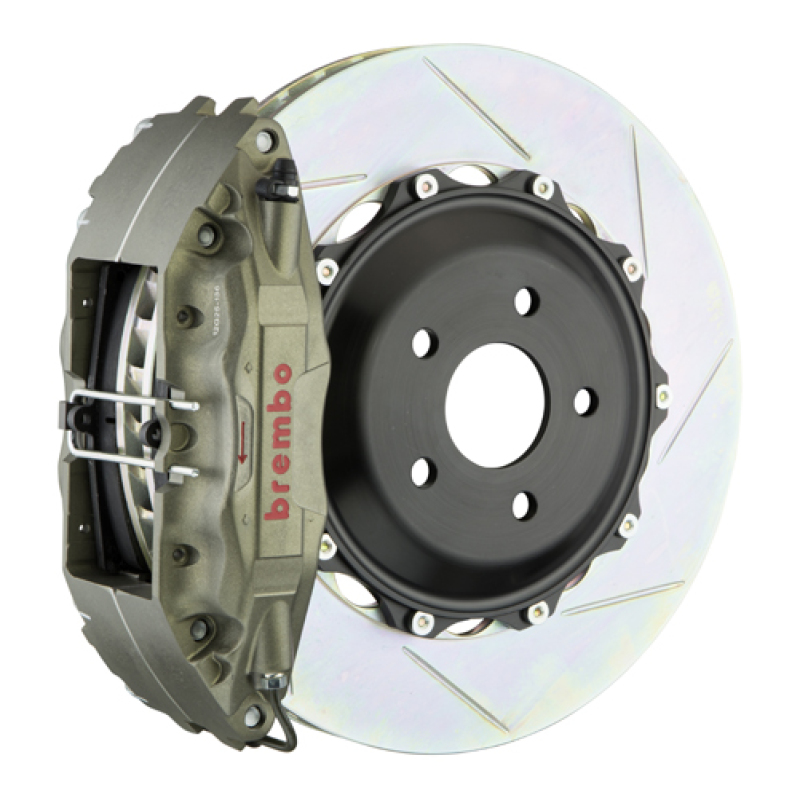 Brembo 15-23 Mustang PISTA Rear Race BBK 4 Piston Billet 2pc355x28 x54a 2pc Rotor T1-Clear HA - 4K2.8015A