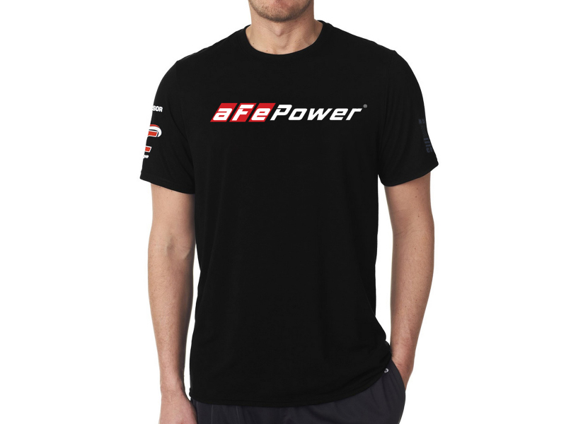 aFe POWER Short Sleeve Motorsport T-Shirt Black L - 40-30443-B
