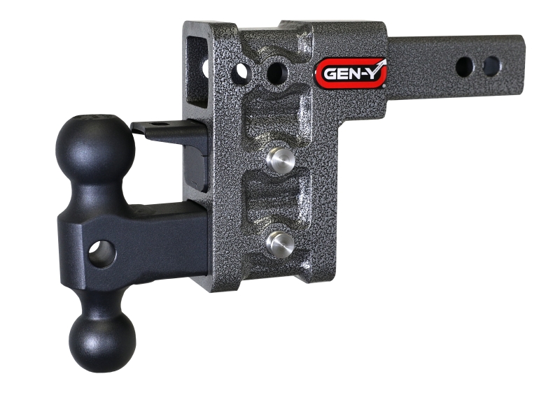 Gen-Y Mega Duty 2in Shank 5in Drop 1500lb TW 10K Hitch w/GH-031 Dual-Ball/GH-032 Pintle Lock - GH-323
