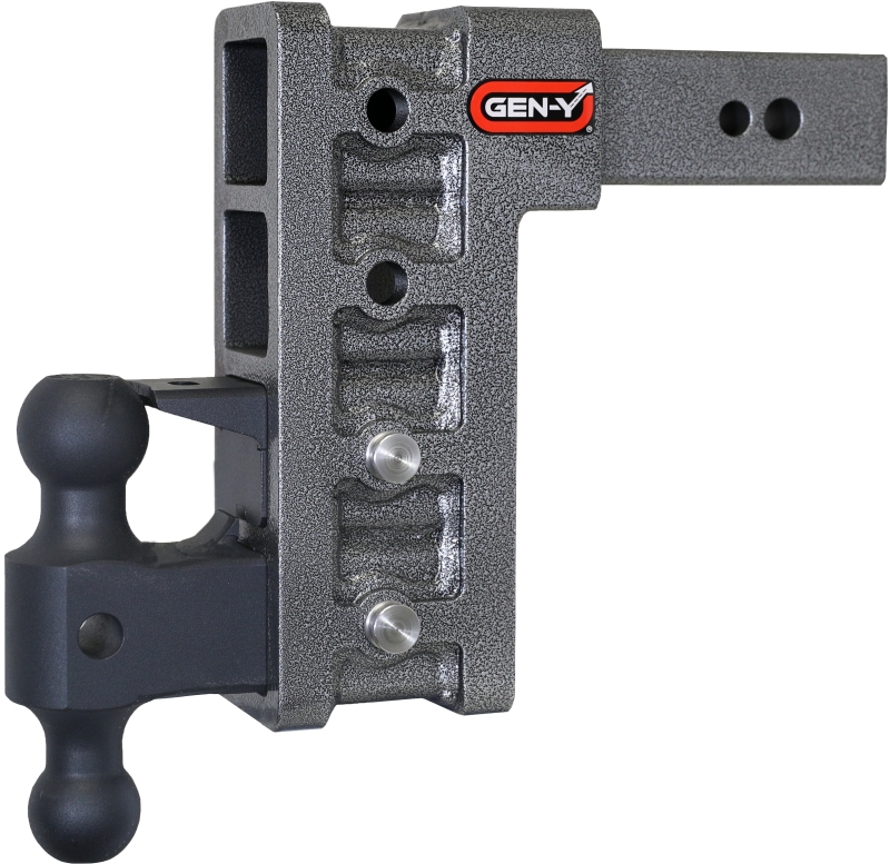 Gen-Y Mega Duty 2.5in Shank 9in Drop 3.5K TW 32K Hitch w/GH-0161 Dual-Ball/Pintle Lock - GH-1624