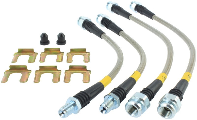 StopTech 4/90-99 Mitsubishi 3000GT Stainless Steel Front Brake lines - 950.46003